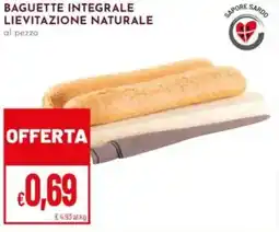 Pan Baguette integrale lievitazione naturale offerta