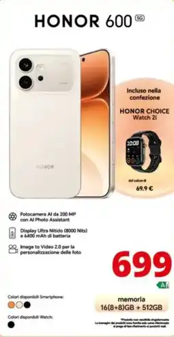 Comet HONOR CHOICE Watch 2i offerta