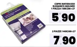 Interspar Copri materasso elegance jaquard 1 piazza 100x200+27 offerta