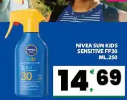 Interspar Nivea sun kids sensitive FP30 offerta