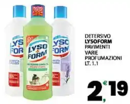 Interspar Detersivo lysoform pavimenti offerta