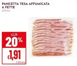 Pan Pancetta tesa affumicata a fette offerta