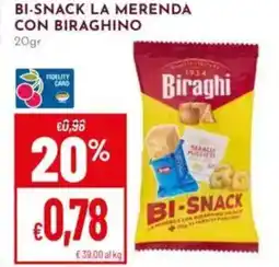 Pan Bi-snack la merenda con biraghino offerta
