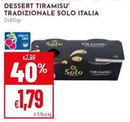 Pan Dessert tiramisu' tradizionale solo italia offerta
