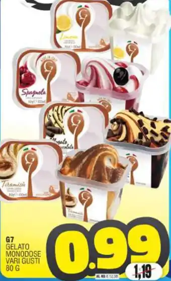 Vicino a te supermercati G7 gelato monodose offerta