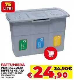 Conforama Pattumiera per raccolta differenziata offerta