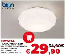 Conforama Bion lighting crystal plafoniera LED offerta