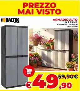 Conforama Baltix armadio alto in resina offerta