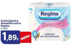 Sigma Carta igienica Sensation extra Regina offerta