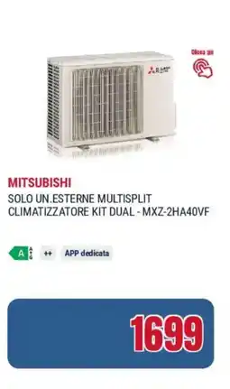 Trony Mitsubishi solo un.esterne multisplit climatizzatore kit DUAL-MXZ-2HA40VF offerta