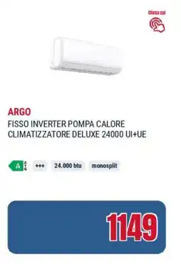 Trony Argo fisso inverter pompa calore climatizzatore deluxe 24000 UI+UE offerta