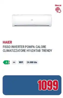 Trony Haier fisso inverter pompa calore climatizzatore H1 U24TAB trendy offerta
