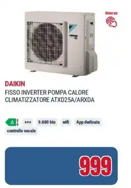 Trony Daikin fisso inverter pompa calore climatizzatore ATXD25A/ARXDA offerta