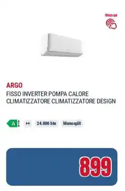 Trony Argo fisso inverter pompa calore climatizzatore climatizzatore design offerta