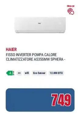 Trony Haier fisso inverter pompa calore climatizzatore AS35SMW SPHERA - offerta