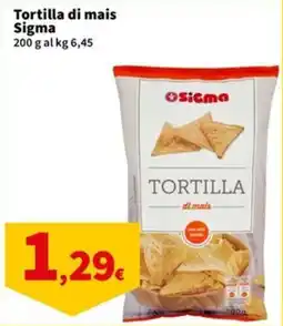 Sigma Tortilla di mais Sigma offerta