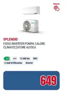 Trony Splendid fisso inverter pompa calore climatizzatore alysea offerta