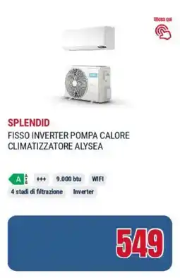 Trony Splendid fisso inverter pompa calore climatizzatore alysea offerta
