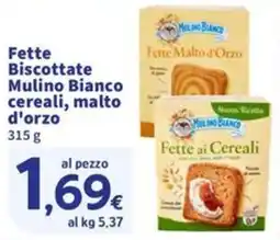 Sigma Fette Biscottate Mulino Bianco cereali, malto d'orzo offerta