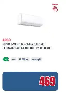 Trony Argo fisso inverter pompa calore climatizzatore deluxe 12000 UI+UE offerta