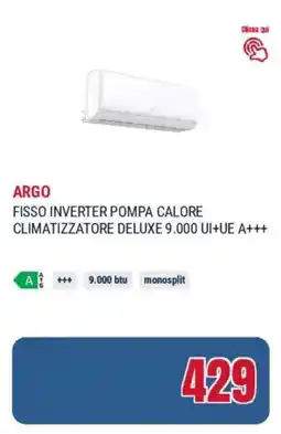 Trony Argo fisso inverter pompa calore climatizzatore deluxe 9.000 UI+UE A+++ offerta