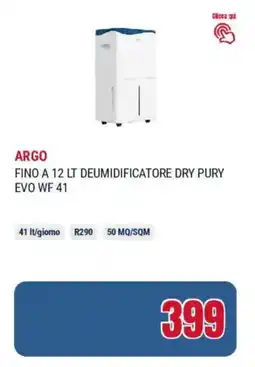 Trony Argo fino a 12 lt deumidificatore dry pury evo WF 41 offerta