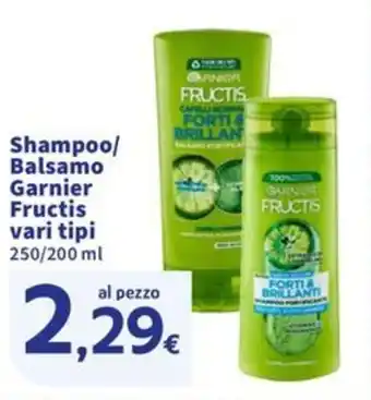 Sigma Shampoo/ Balsamo Garnier Fructis offerta