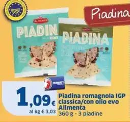 Sigma Piadina romagnola IGP classica/con olio evo Alimenta offerta