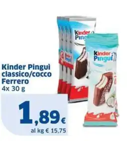 Sigma Kinder Pingui classico/cocco Ferrero offerta