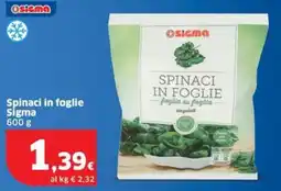 Sigma Spinaci in foglie Sigma offerta