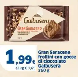Sigma Gran Saraceno frollini con gocce di cioccolato Galbusera offerta