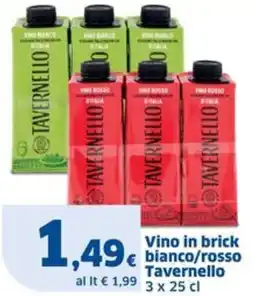 Sigma Vino in brick bianco/rosso Tavernello offerta