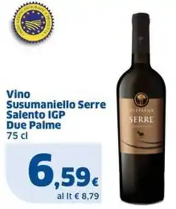 Sigma Vino Susumaniello Serre Salento IGP Due Palme offerta