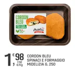 Supermercati Dok Cordon bleu spinaci e formaggio MIDELIZIA offerta