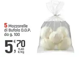 Supermercati Dok 5 Mozzarelle di Bufala D.O.P. offerta