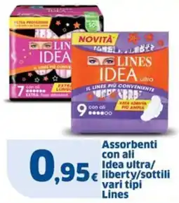 Sigma Assorbenti con ali Idea ultra/ liberty/sottili Lines offerta