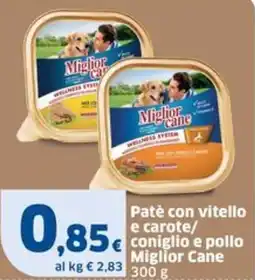 Sigma Patè con vitello e carote/ coniglio e pollo Miglior Cane offerta