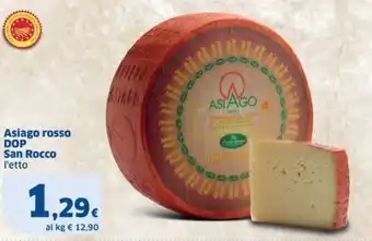 Sigma Asiago rosso DOP San Rocco offerta