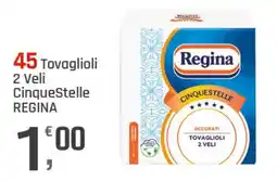Supermercati Dok 45 Tovaglioli 2 Veli CinqueStelle REGINA offerta