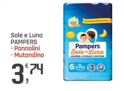 Supermercati Dok Sole e luna pampers, pannolini, mutandino offerta