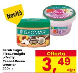 Interspar Scrub Sugar Fico&Vaniglia o Fruity Pesca&Cocco Geomar offerta