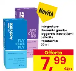 Interspar Integratore drenante gambe leggere o inestetismi cellulite Pesoforma offerta