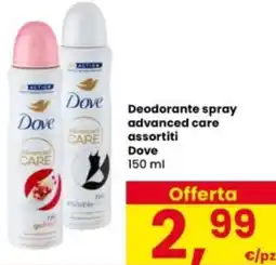 Interspar Deodorante spray advanced care Dove offerta