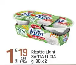 Supermercati Dok Ricotta Light SANTA LUCIA offerta