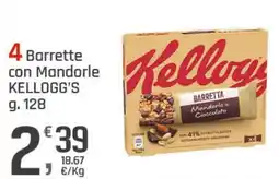 Supermercati Dok 4 Barrette con Mandorle KELLOGG'S offerta