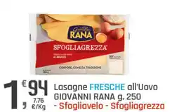 Supermercati Dok Lasagne fresche all'uovo GIOVANNI RANA offerta