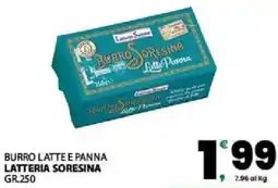 Interspar Burro latte e panna LATTERIA SORESINA offerta