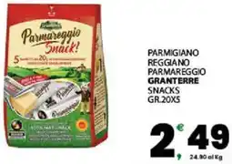 Interspar Parmareggio granterre snacks offerta