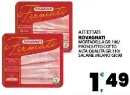 Interspar Affettati rovagnati mortadella / prosciutto cot to alta qualità / salame milano offerta