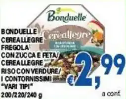 DEM Bonduelle cereallegre fregola con zucca e feta/ cereallegre riso con verdure offerta